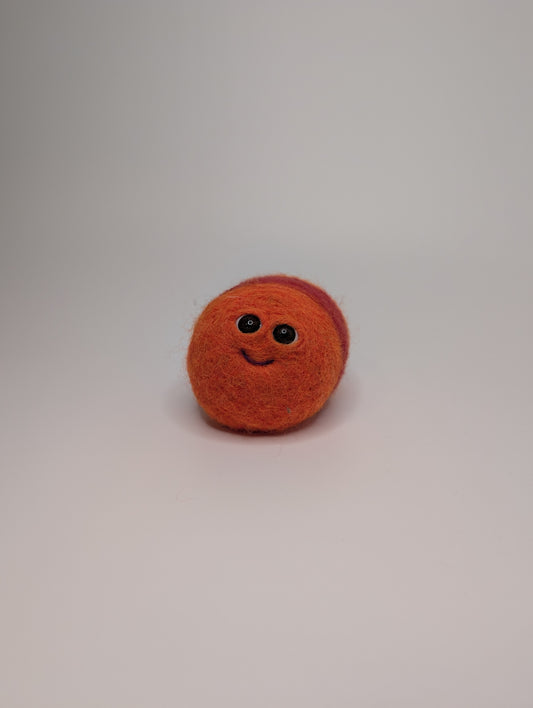 Needle Felted Orange Worm