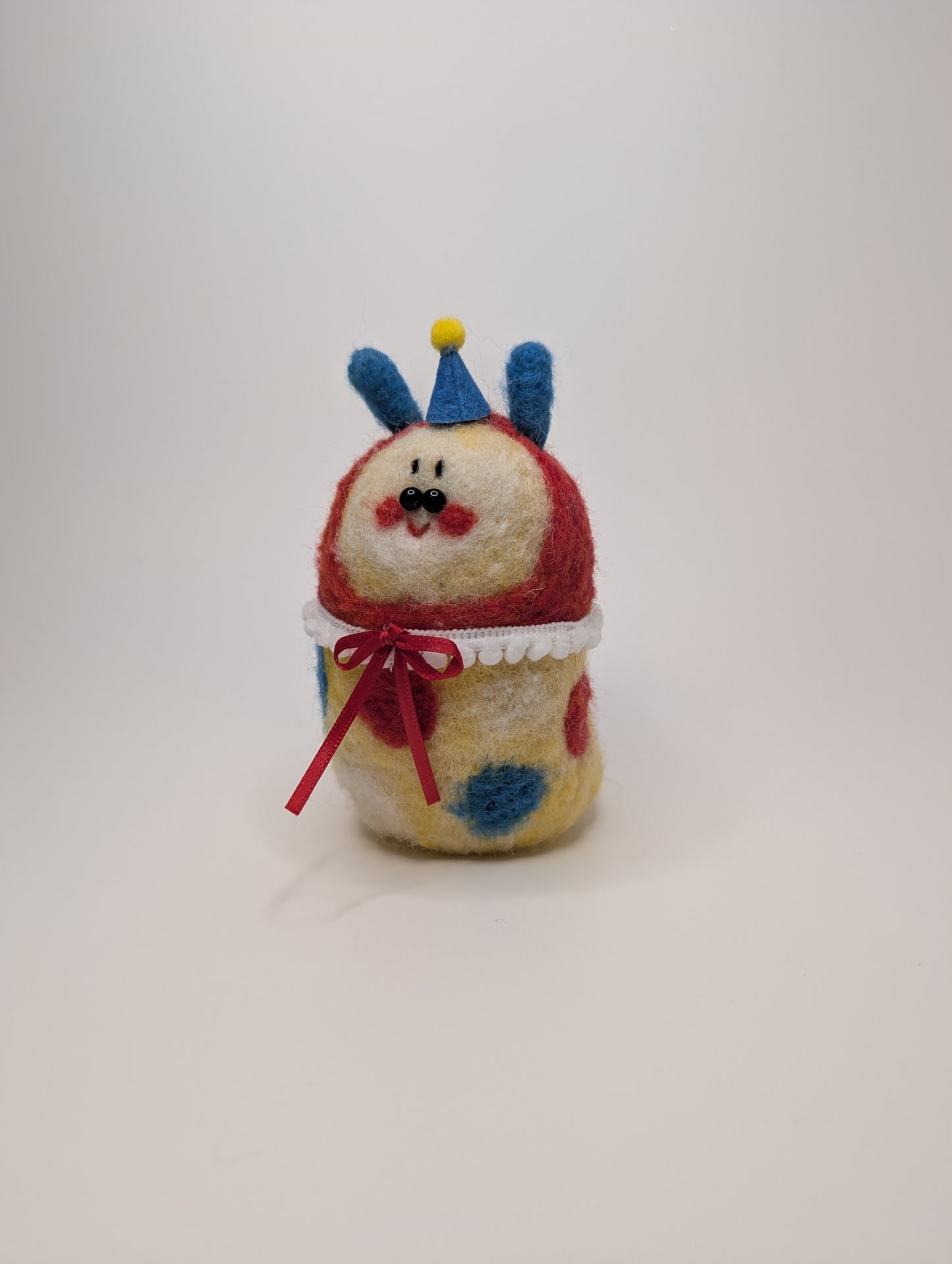 Needle Felted Clown Worm
