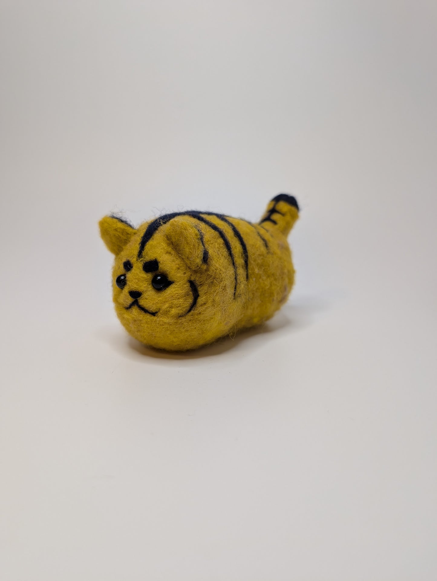 Needle Felted Tiger Worm