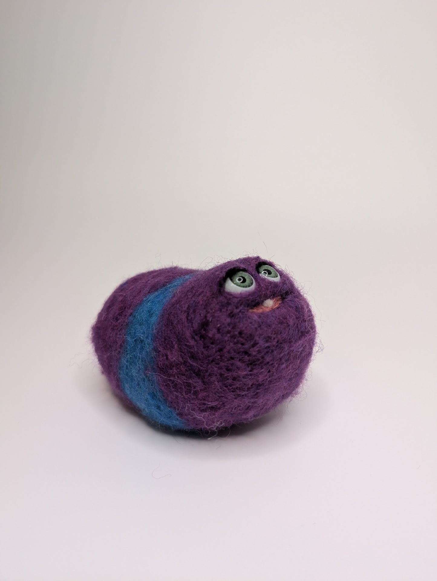 Needle Felted Purple Worm