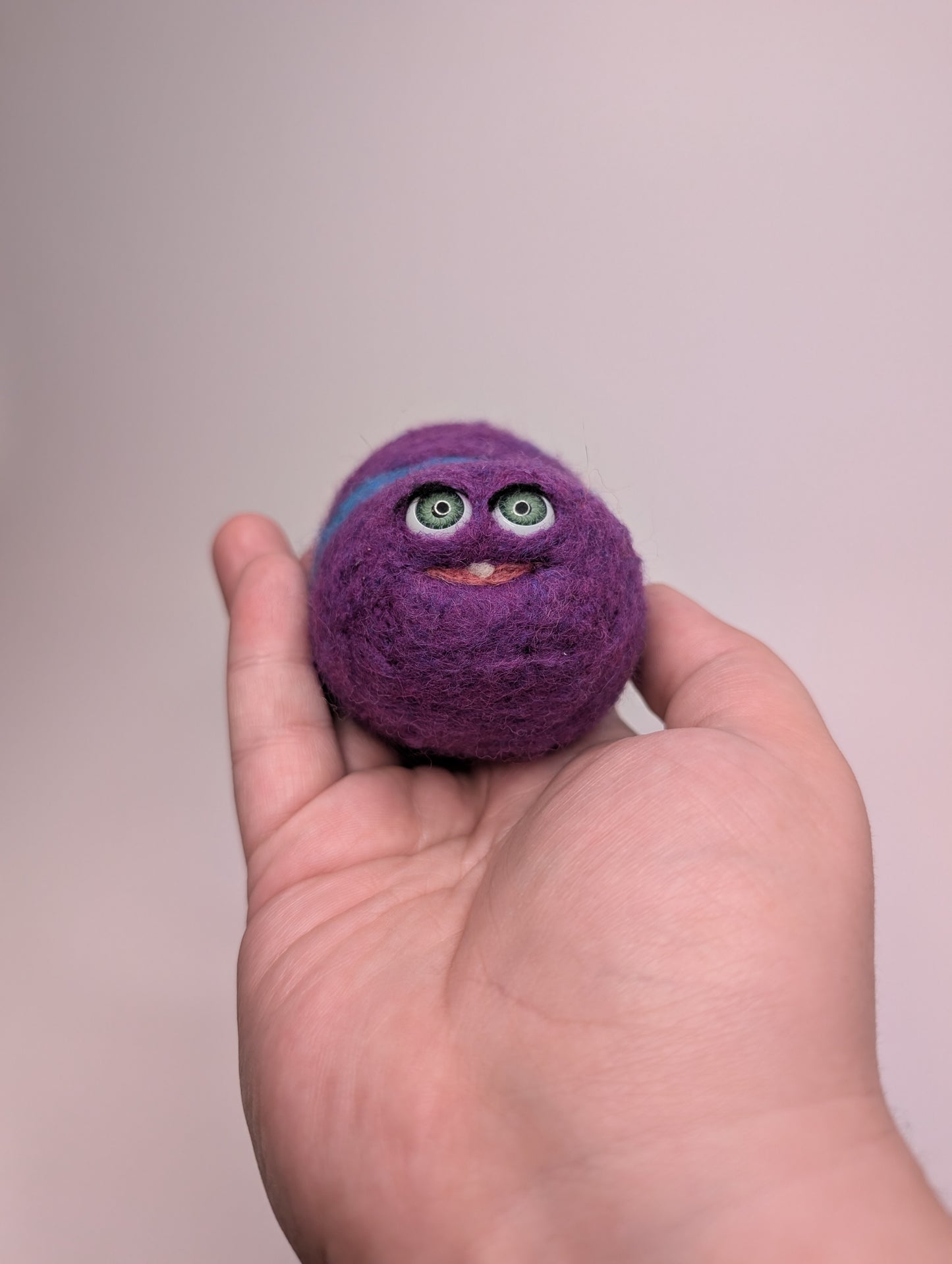Needle Felted Purple Worm