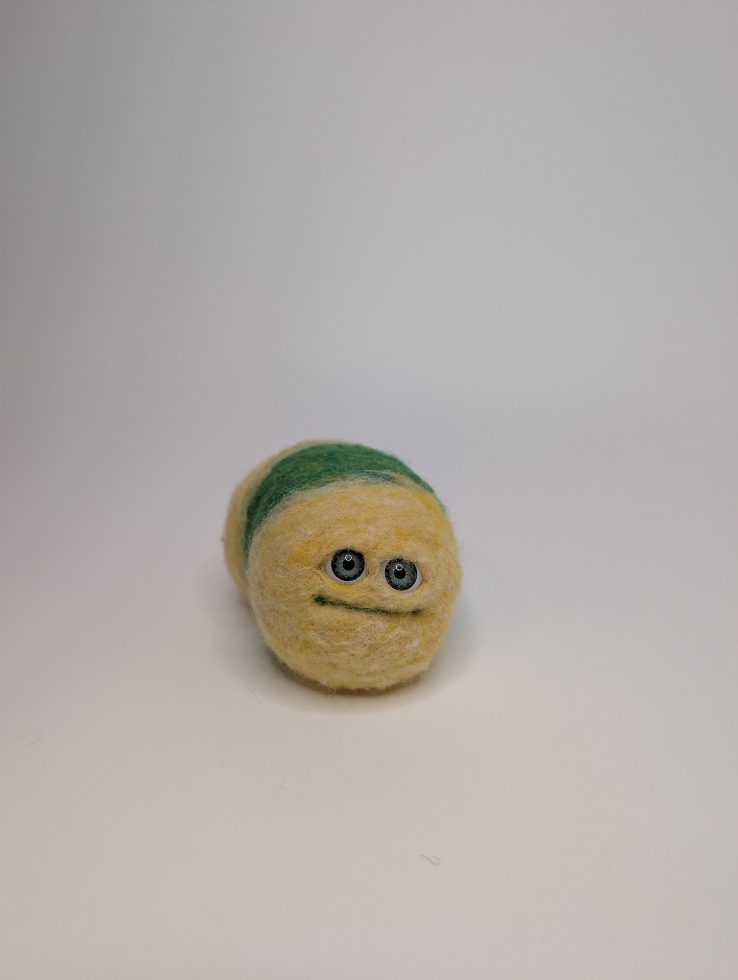 Needle Felted Yellow Worm