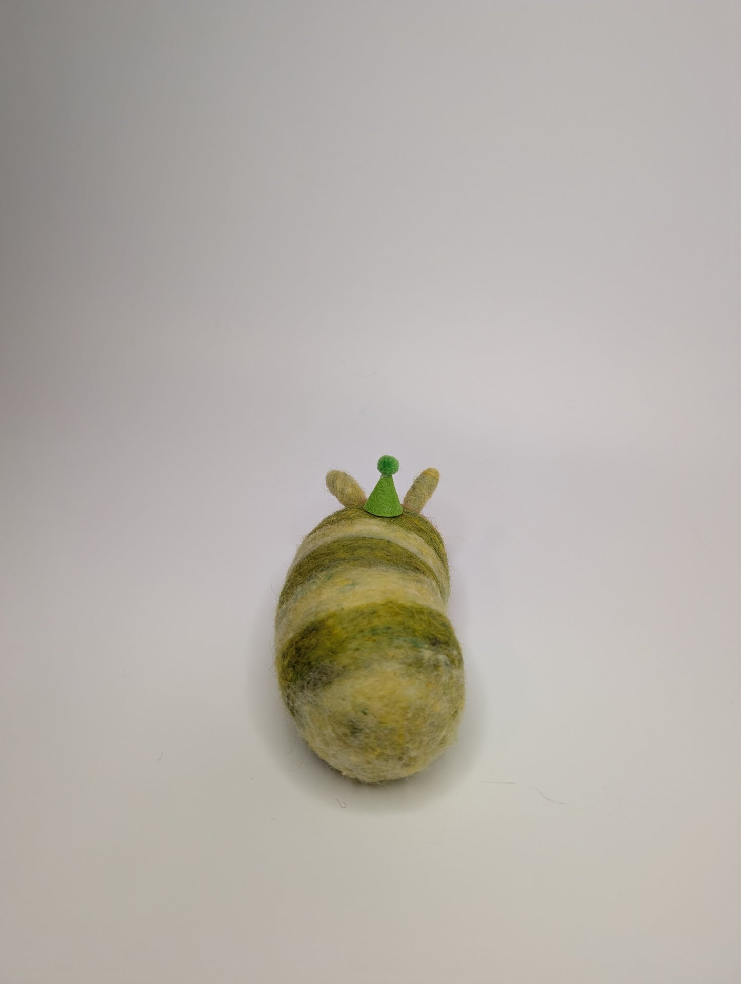Needle Felted Very Hungry Green Worm