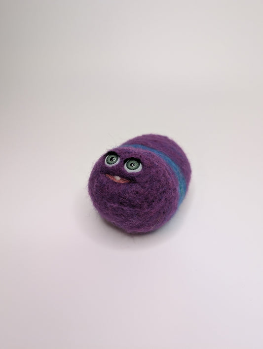 Needle Felted Purple Worm