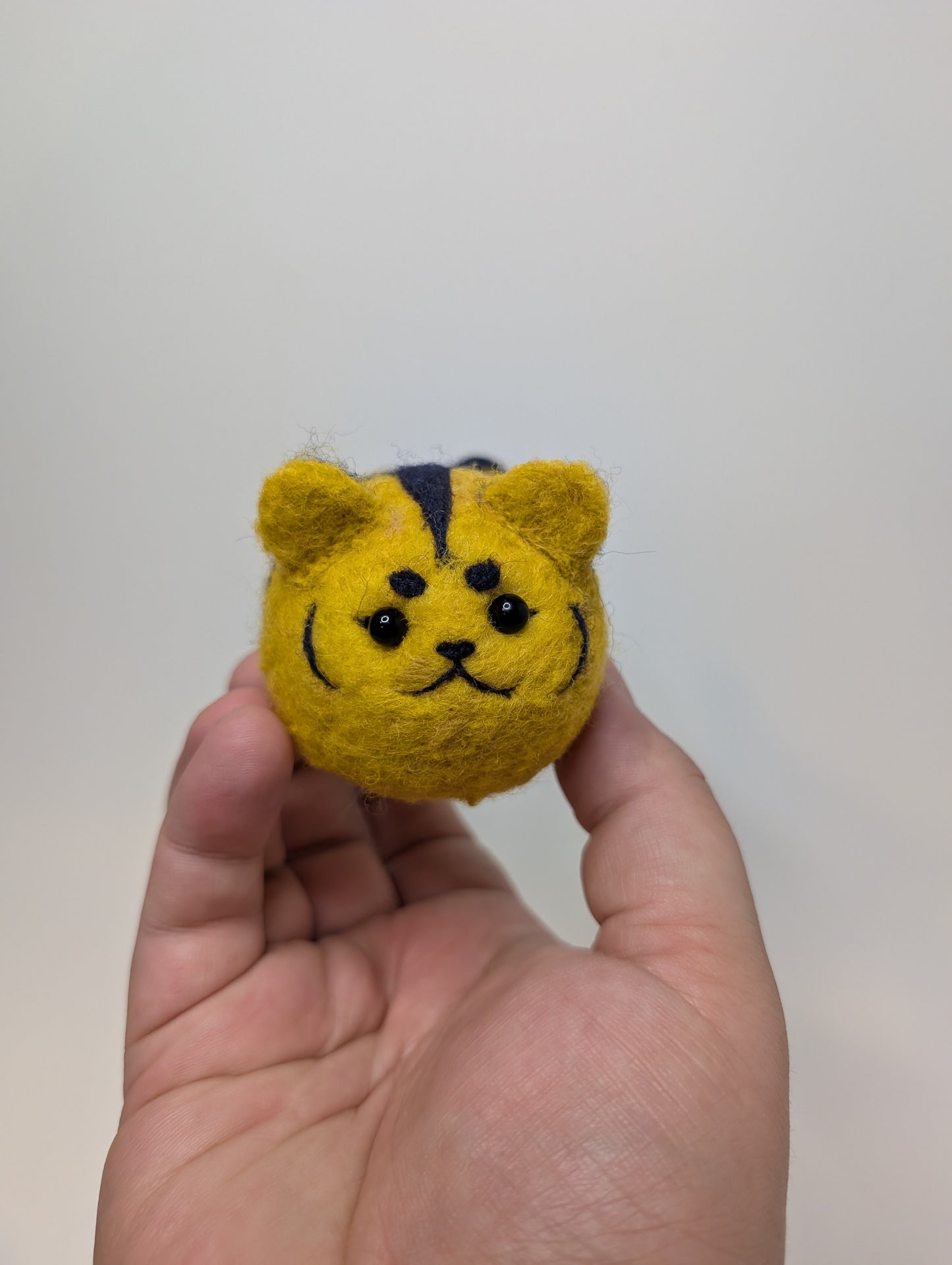 Needle Felted Tiger Worm