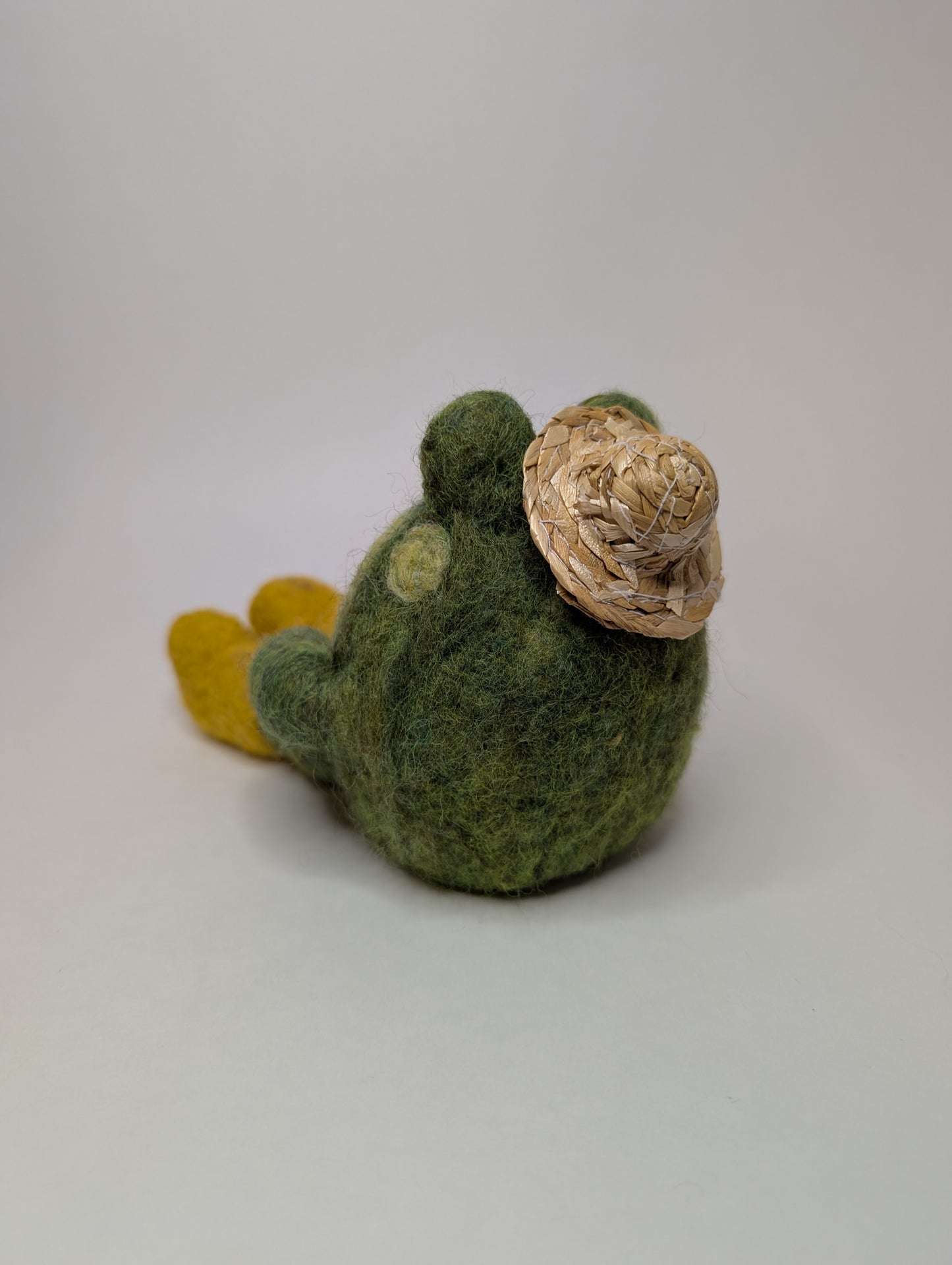 Needle Felted Gardener Frog