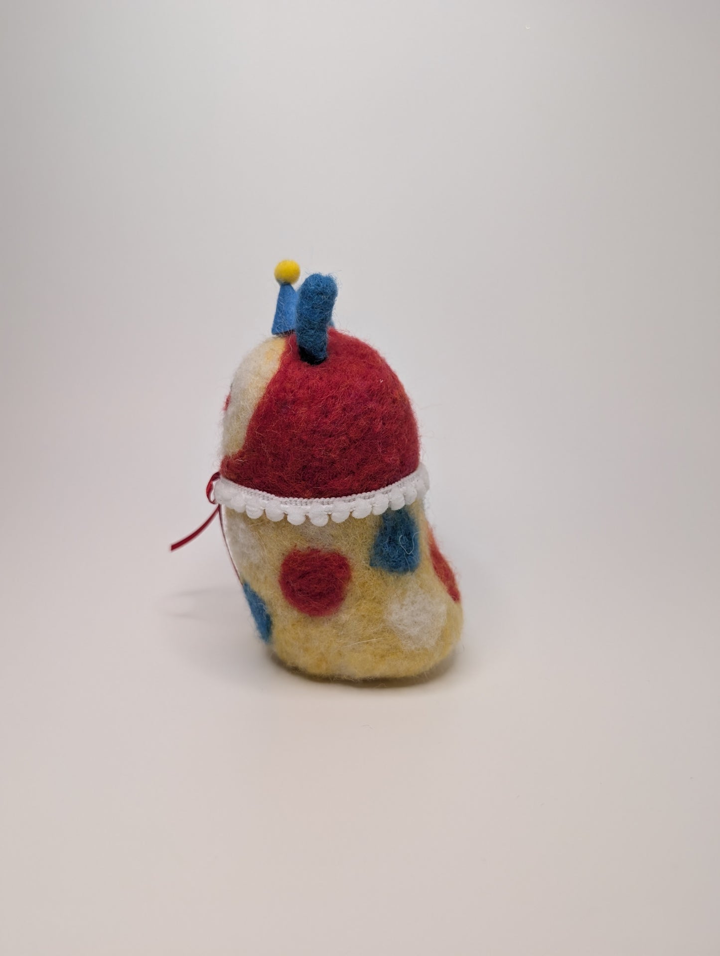 Needle Felted Clown Worm