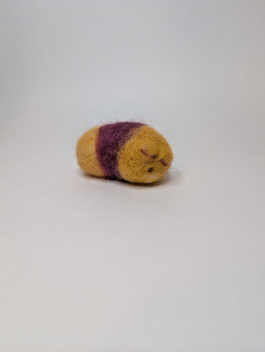 Needle Felted Sleepy Worm