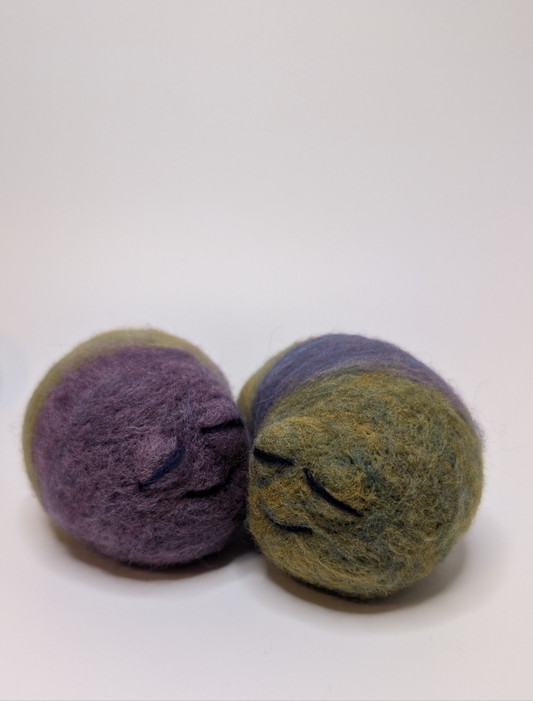 Needle Felted Cute Sleepy Worms