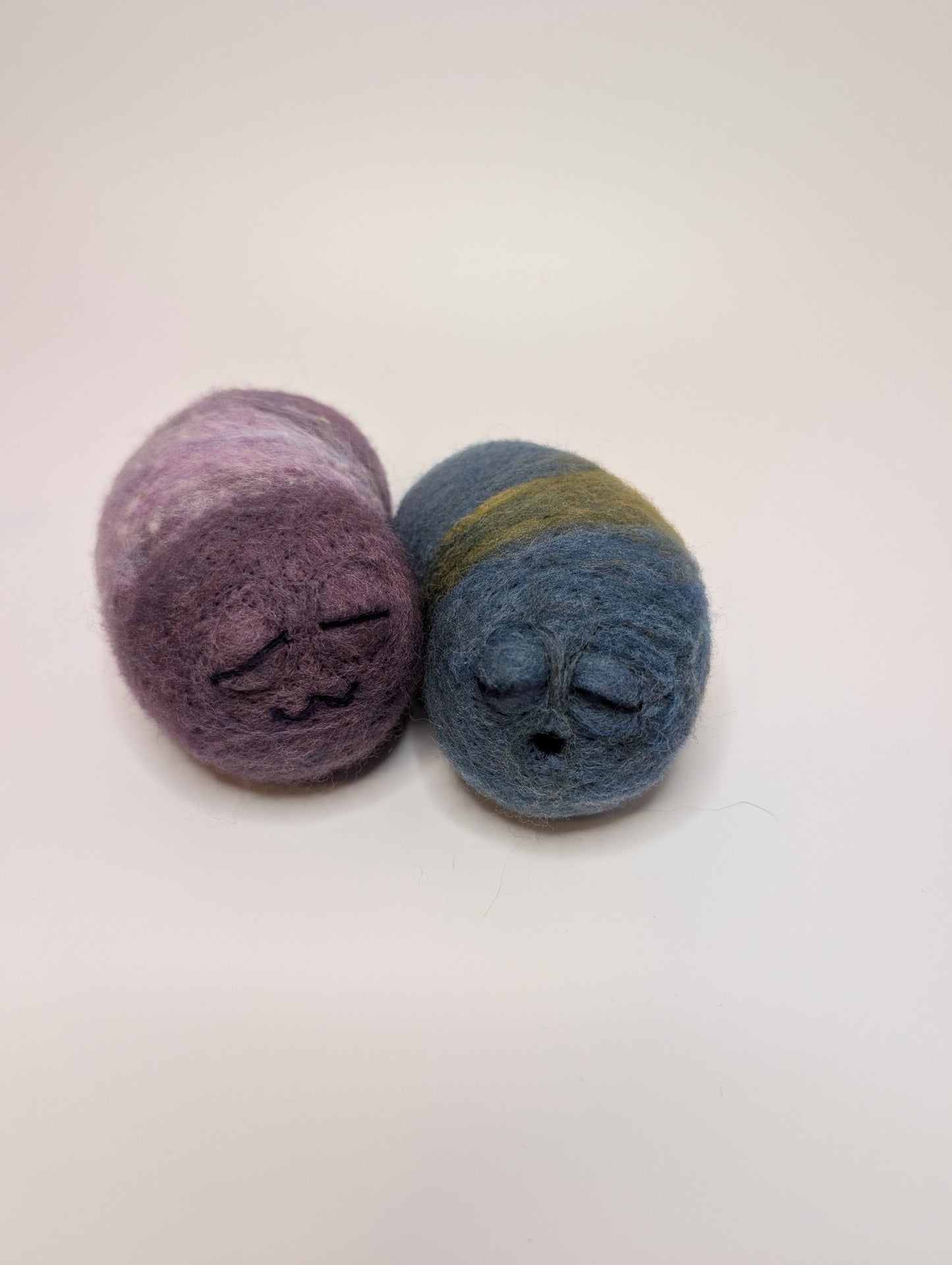Needle Felted Cute Sleepy Worms