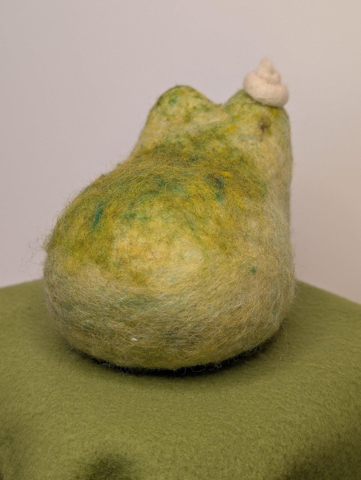 Needle Felted Matcha Pudding Cat
