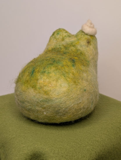 Needle Felted Matcha Pudding Cat