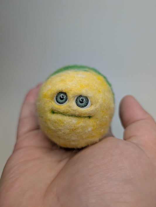 Needle Felted Yellow Worm