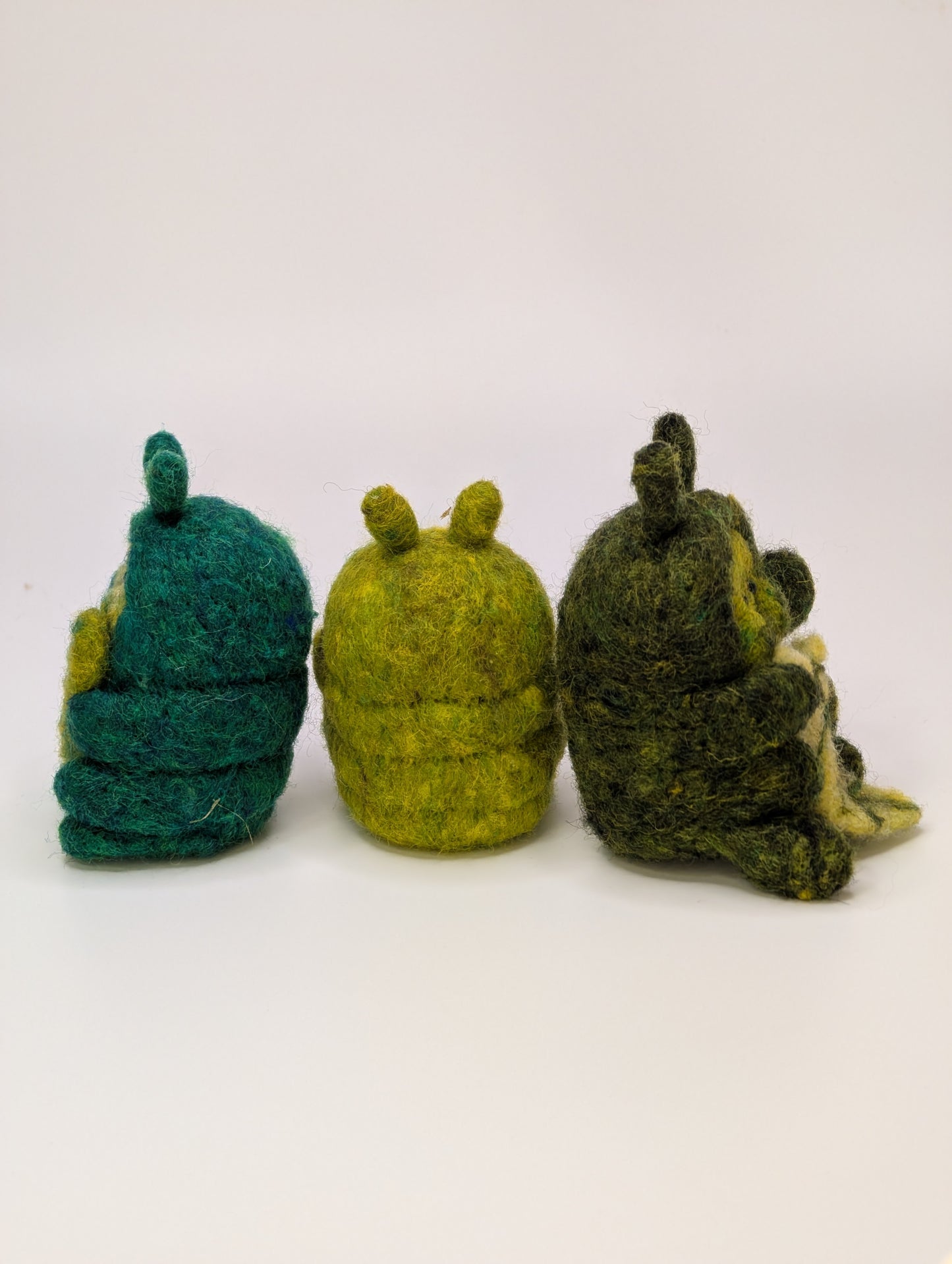 Cute Needle Felted Munchin' Caterpillar Figurine (Made To Order)