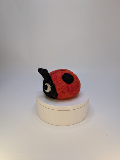 Needle Felted Bitty Baby Ladybug