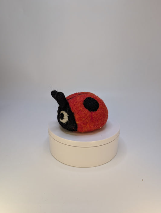Needle Felted Bitty Baby Ladybug