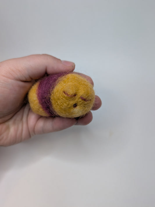 Needle Felted Sleepy Worm