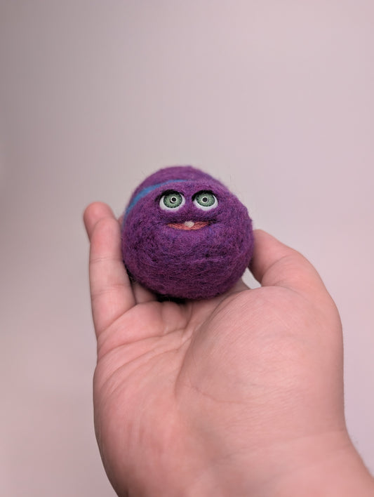 Needle Felted Purple Worm