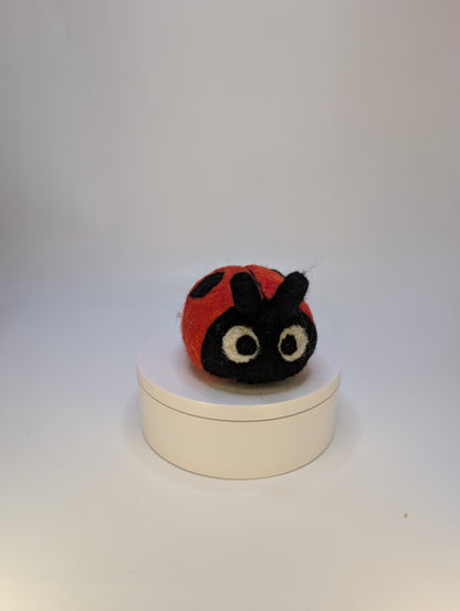 Needle Felted Bitty Baby Ladybug