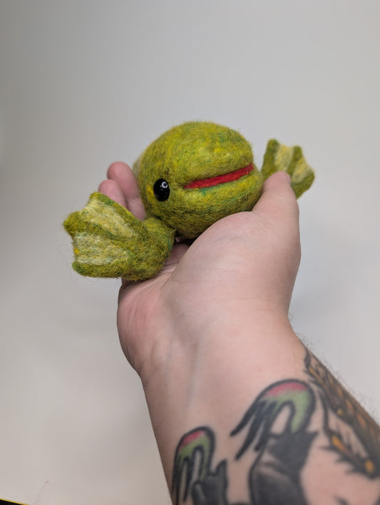 Needle Felted Silly Tadpole